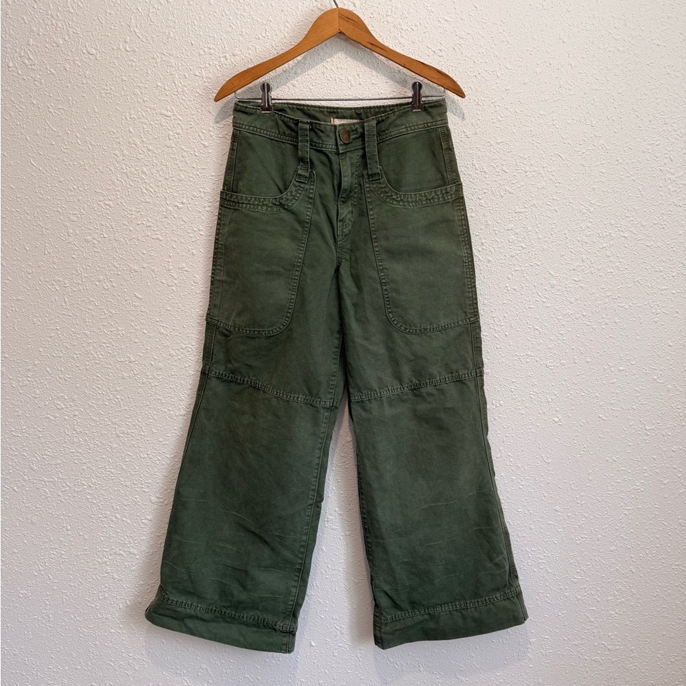 BDG urban outfitter green wide leg canvas pants 2